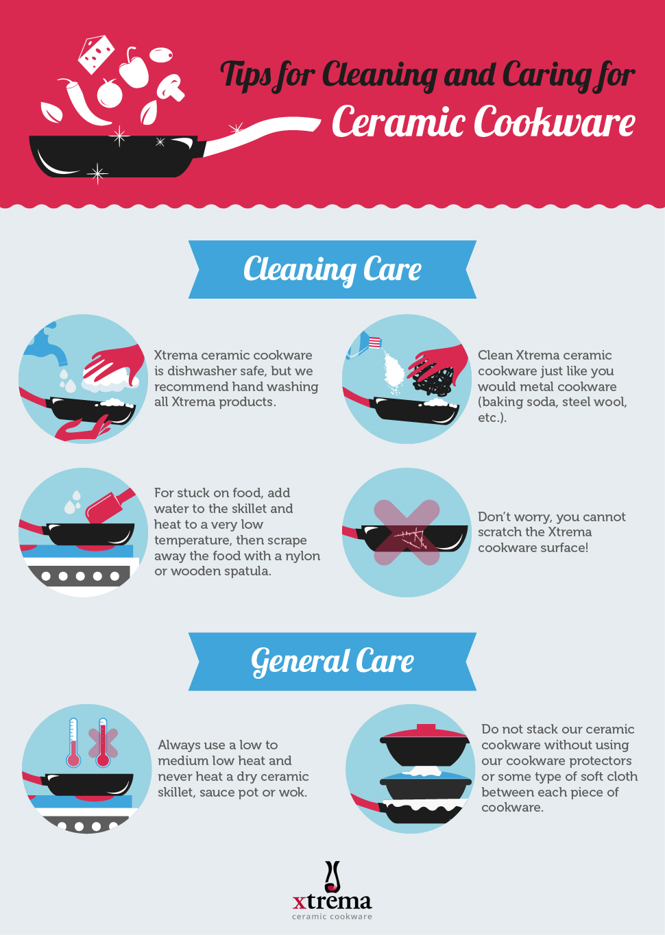 Tips For Cleaning And Caring For Ceramic Cookware, Xtrema
