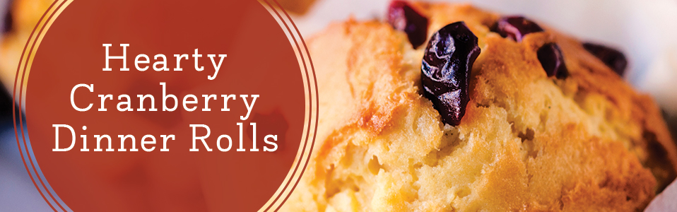 Hearty cranberry dinner rolls