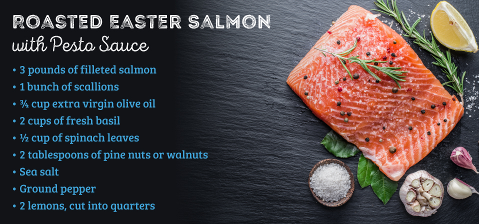 Salmon with Pesto Sauce