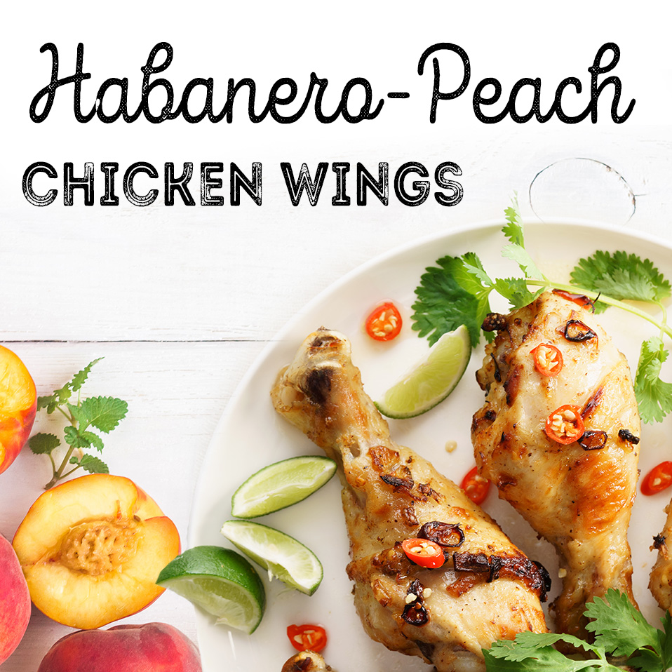 Habanero-Peach Chicken Wings
