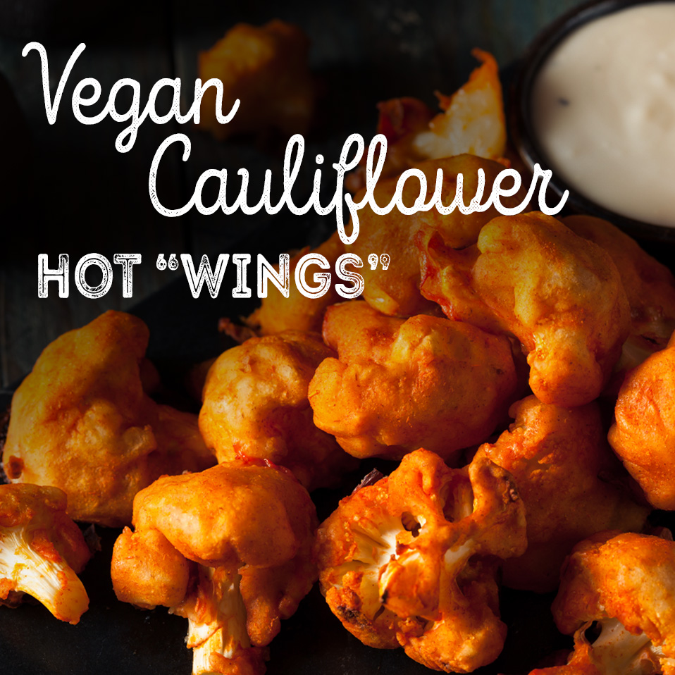 Vegan Cauliflower Hot "Wings"