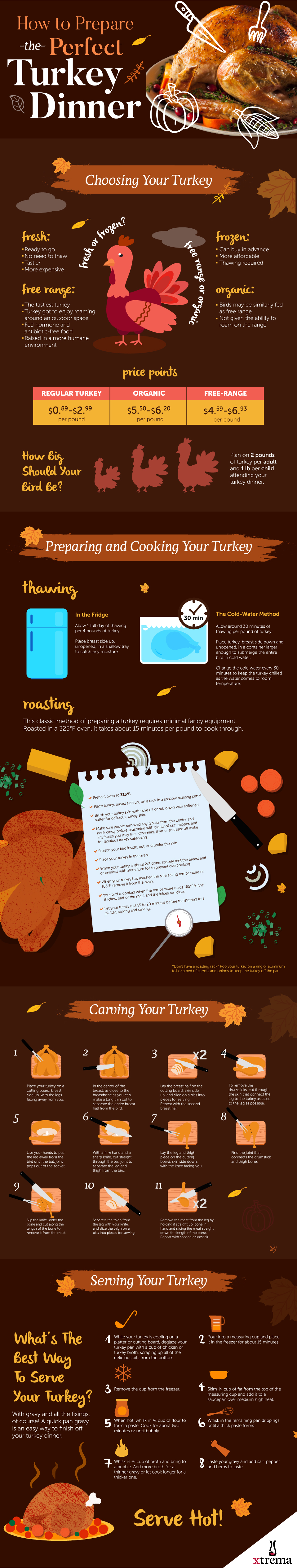 How to Prepare the Perfect Turkey Dinner Infographic