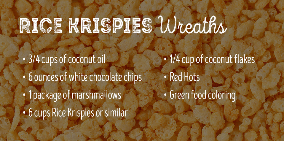 Rice Krispies Wreaths Ingredients