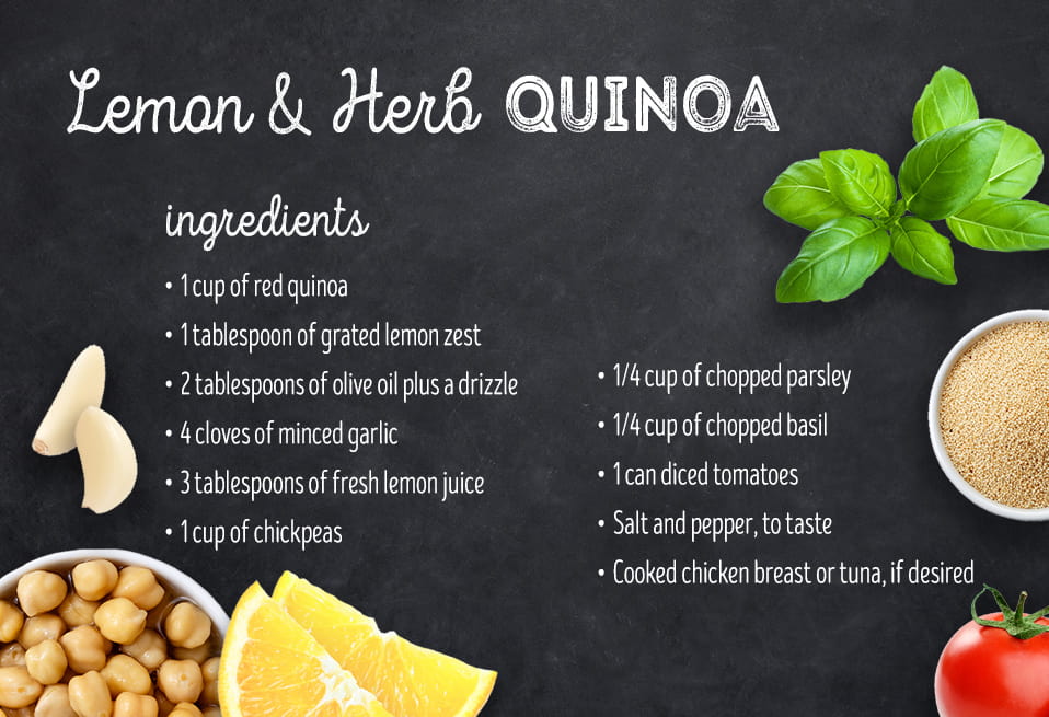 Lemon and herb quinoa recipe